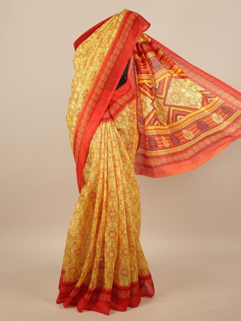 

Pothys Yellow & Orange Saree