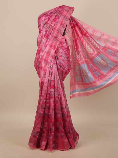 

Pothys Pink & Blue Saree