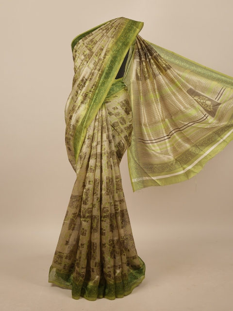 

Pothys Green & Grey Saree