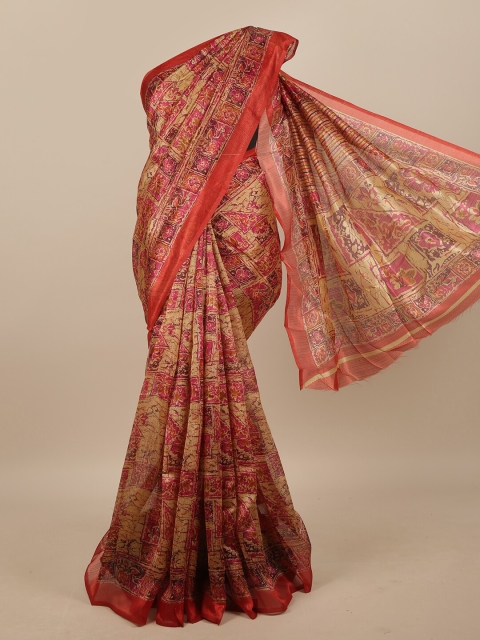 

Pothys Beige & Rust Ethnic Motifs Saree