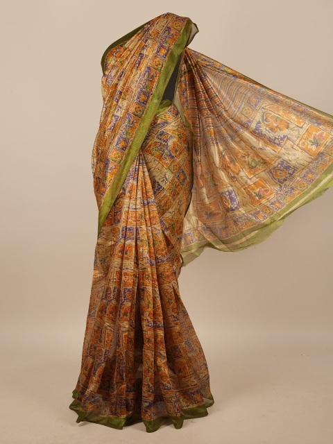 

Pothys Brown Printed Saree