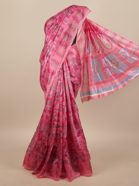 

Pothys Pink & Blue Saree