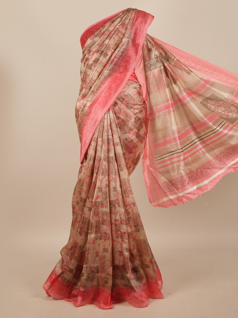 

Pothys Brown & Pink Saree