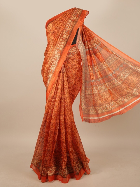 

Pothys Orange & Grey Warli Saree