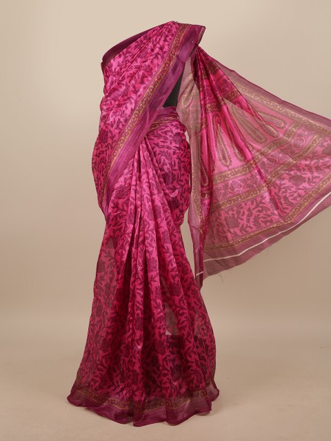 

Pothys Pink & Purple Floral Saree