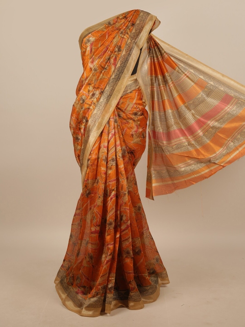 

Pothys Orange & Tan Saree