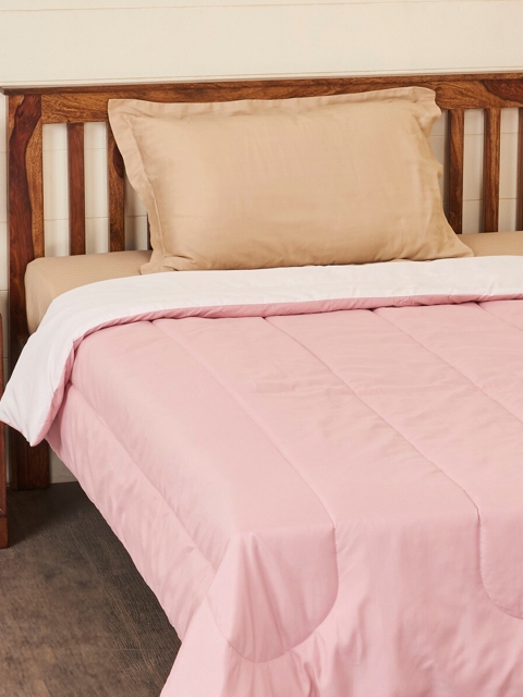 

Home Centre Pink & White Mild Winter 150 GSM Single Bed Blanket