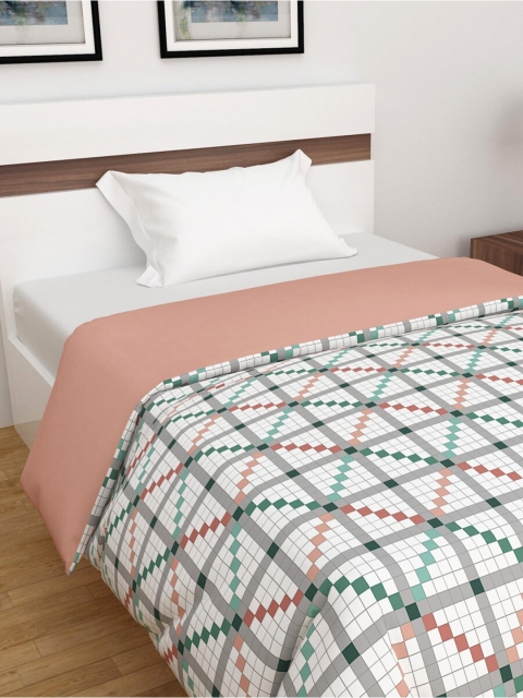 

Home Centre Pink & Grey Printed Mild Winter 150 GSM Single Bed Blanket