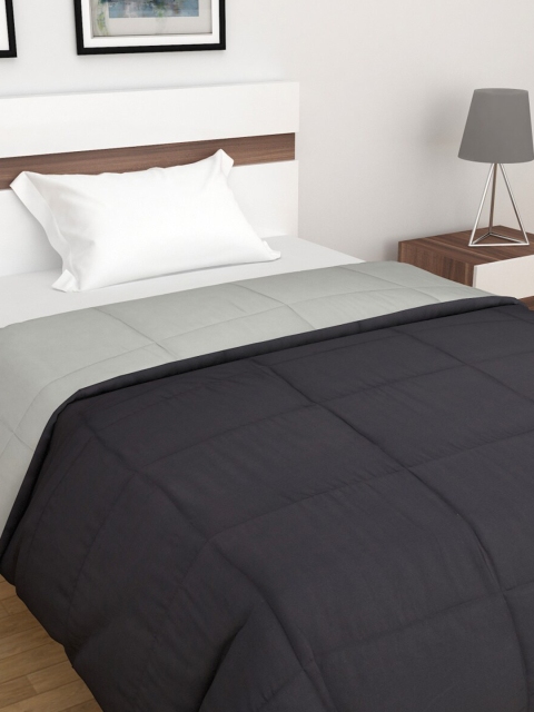 

Home Centre Charcoal & Grey Mild Winter 150 GSM Reversible Single Bed Quilt