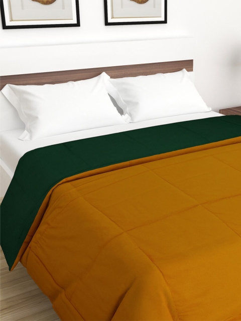 

Home Centre Green & Yellow Mild Winter 150 GSM Reversible Double Bed Quilt