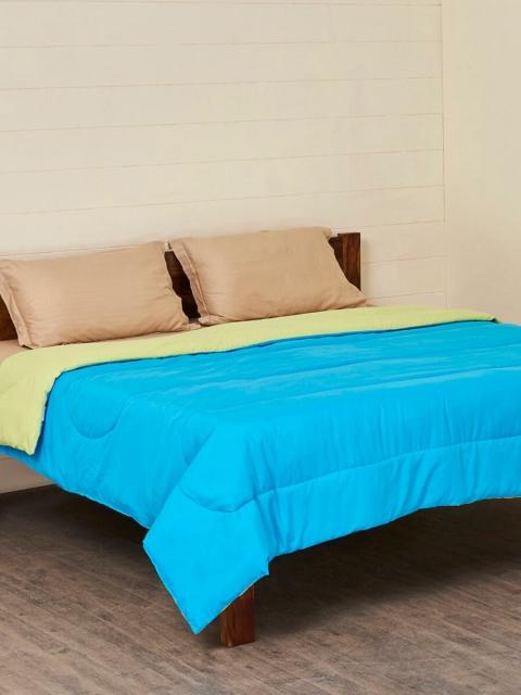 

Home Centre Turquoise Blue & Beige Mild Winter 150 GSM Reversible Double Bed Comforter