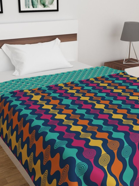

Home Centre Multicoloured Set of 2 Geometric Mild Winter Single Bed Dohar, Multi