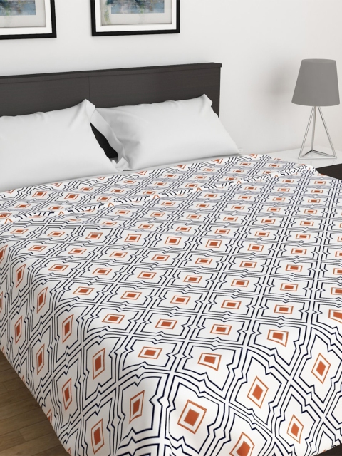 

Home Centre White & Brown Printed Mild Winter 150 GSM Double Bed Dohar