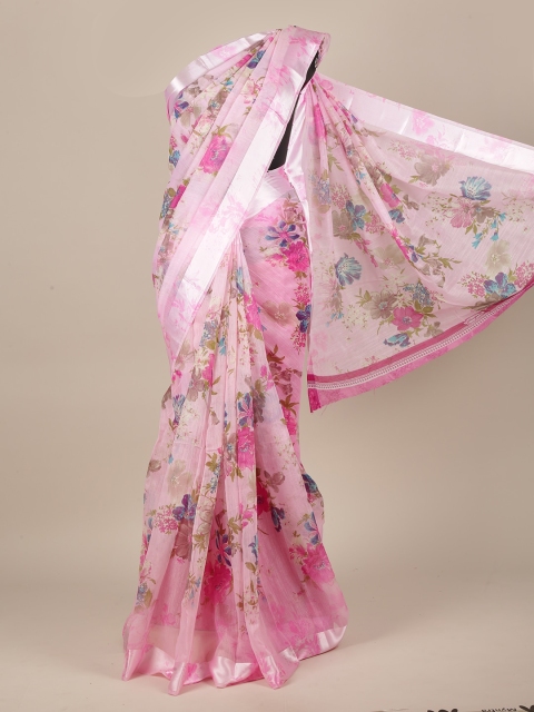 

Pothys Women Pink Printed Cotton Blend Saree