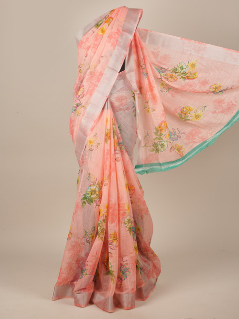 

Pothys Women Pink Printed Cotton Blend Saree