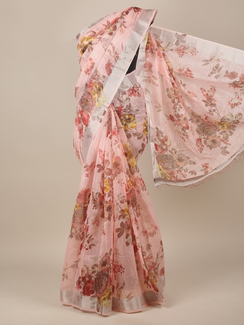 

Pothys Women Pink Printed Cotton Blend Saree
