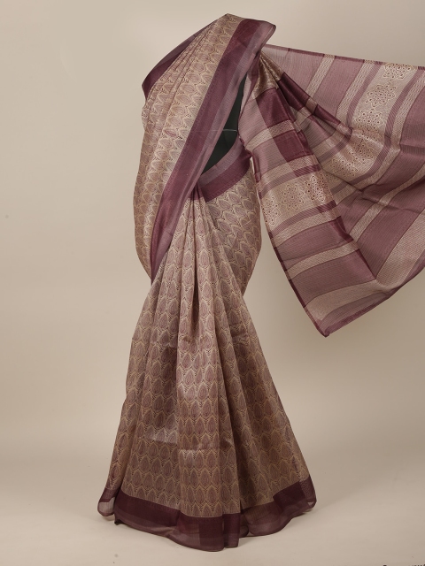 

Pothys Women Brown Printed Cotton Blend Saree