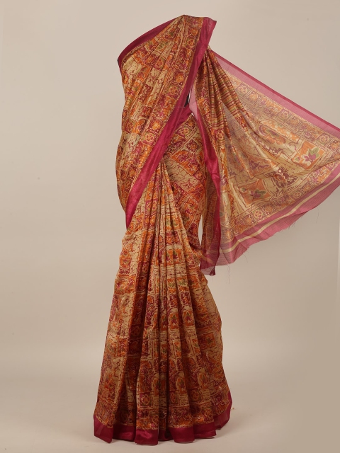 

Pothys Women Maroon Printed Cotton Blend Saree