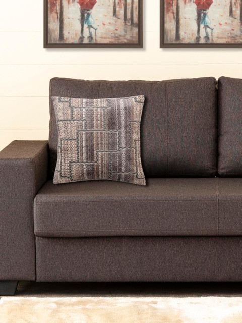 

Home Centre Grey Velvet Textured Square Cushion Cover