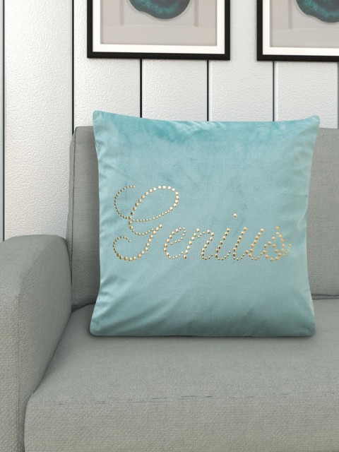 

Home Centre Teal Embellished Velvet Square Cushion Covers