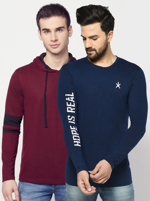 

ELEGANCE Men Pack Of 2 T-shirts, Multi