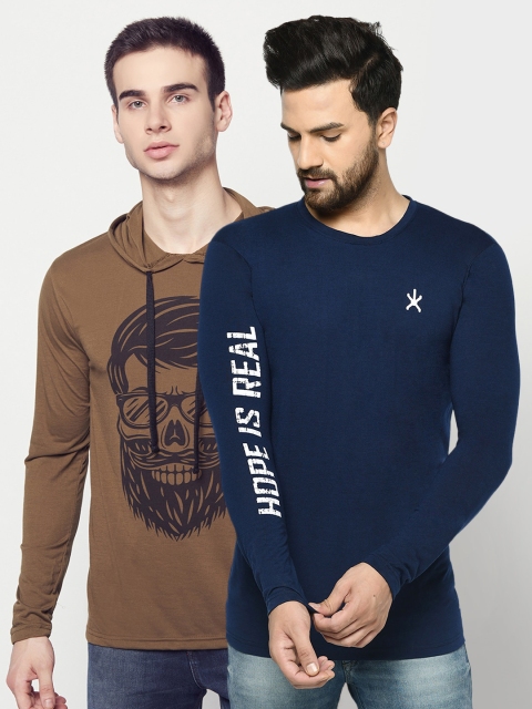 

ELEGANCE Men Pack Of 2 T-shirts, Navy blue