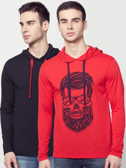 

ELEGANCE Men Pack Of 2 T-shirts, Red