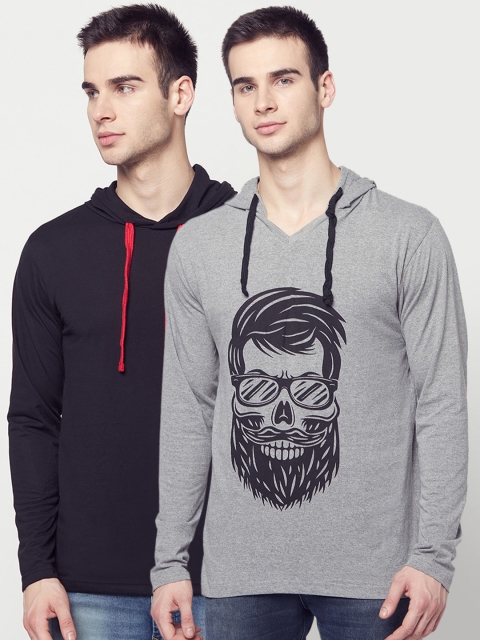 

ELEGANCE Men Pack Of 2 T-shirts, Grey