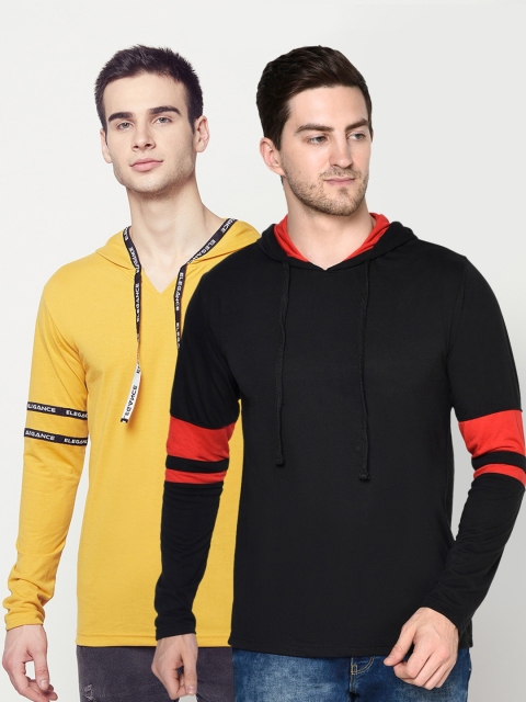 

ELEGANCE Men Pack Of 2 T-shirts, Yellow