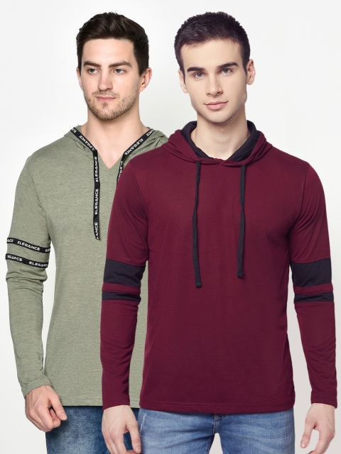 

ELEGANCE Men Pack Of 2 T-shirts, Multi