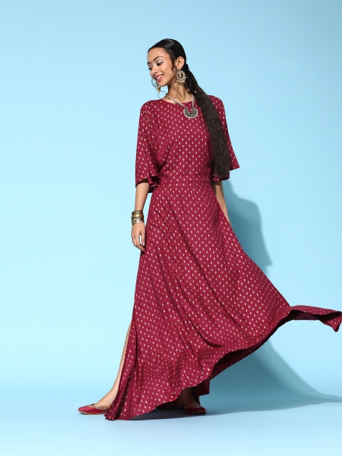 

InWeave Women Pretty Pink Printed Top with Skirt