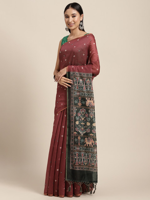 

Neerus Multicoloured Floral Art Silk Saree, Multi