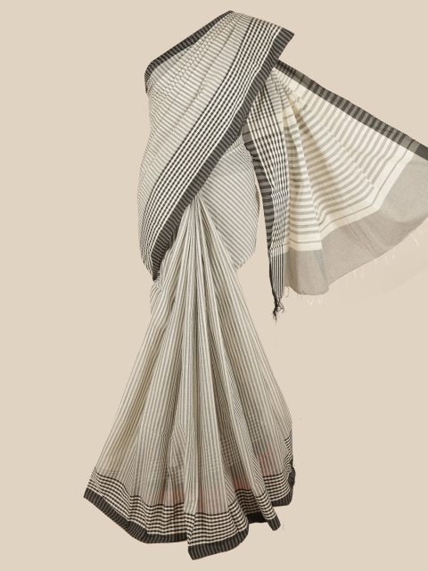 

Pothys Black Striped Pure Cotton Saree