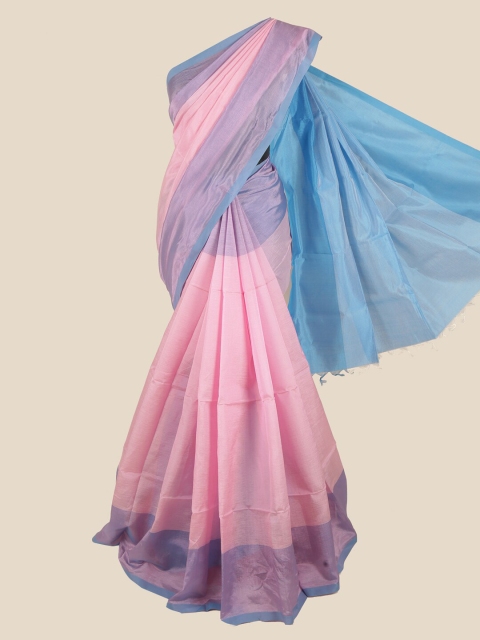 

Pothys Pink & Blue Pure Cotton Saree