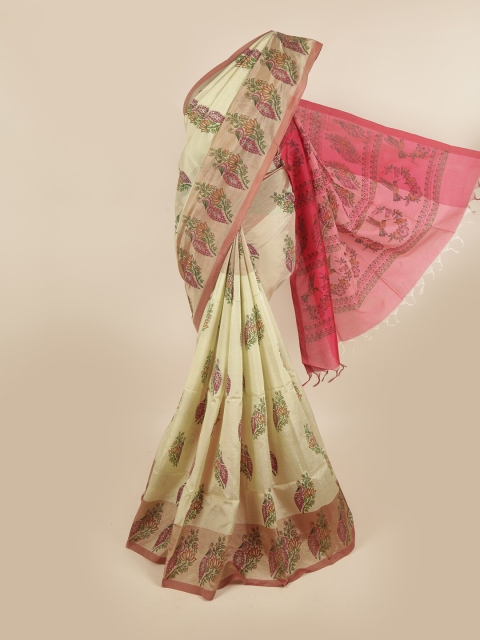 

Pothys Green Floral Pure Cotton Saree