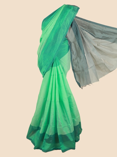 

Pothys Green & Blue Woven Design Pure Cotton Saree