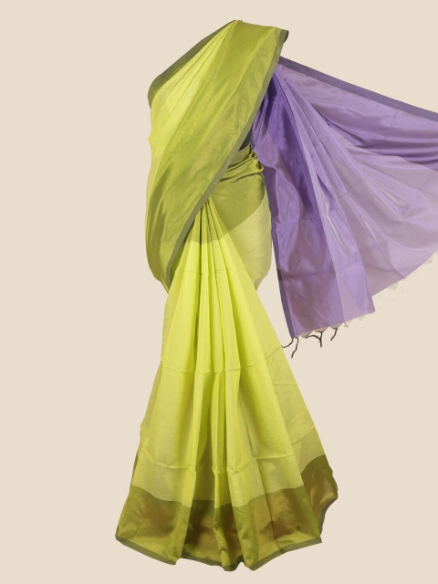 

Pothys Green & Lavender Pure Cotton Saree