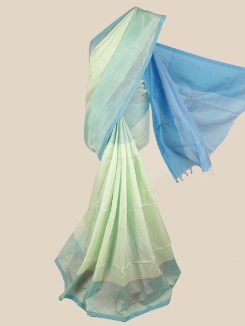 

Pothys Green & Blue Pure Cotton Saree