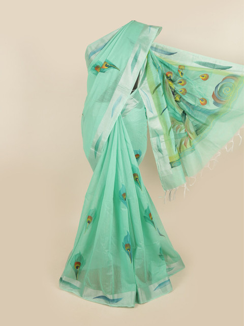 

Pothys Green Printed Pure Cotton Saree