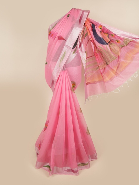 

Pothys Pink & Red Printed Pure Cotton Saree