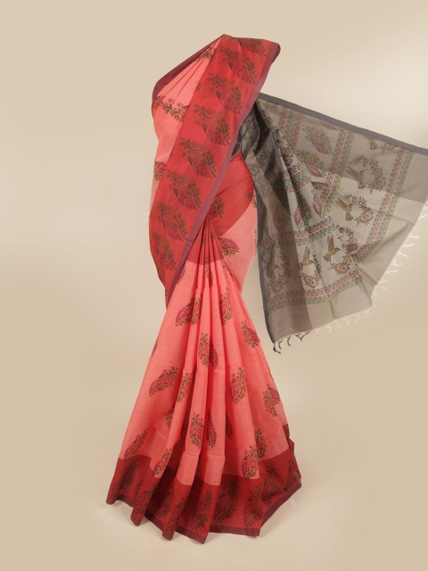 

Pothys Red & Pink Ethnic Motifs Pure Cotton Saree