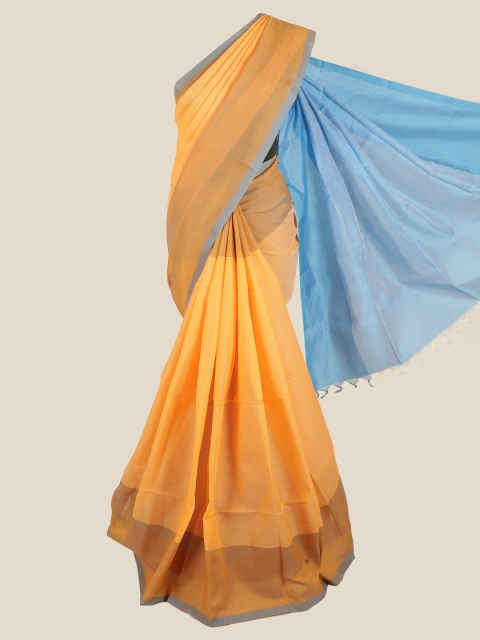 

Pothys Orange & Blue Pure Cotton Saree