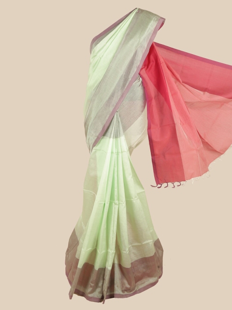 

Pothys Green & Coral Pure Cotton Saree