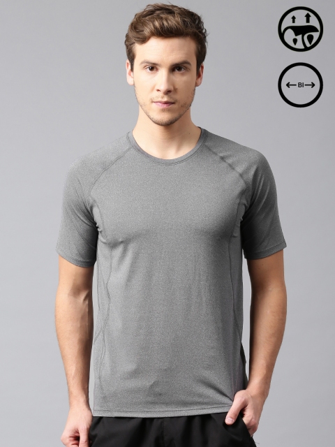 

HRX by Hrithik Roshan Men Charcoal Grey Solid Round Neck Active Training RAPID-DRY T-shirt