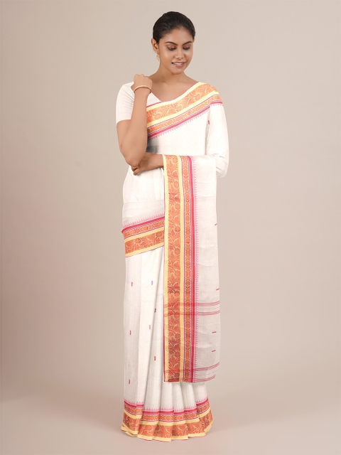 

Pothys White & Yellow Pure Cotton Saree