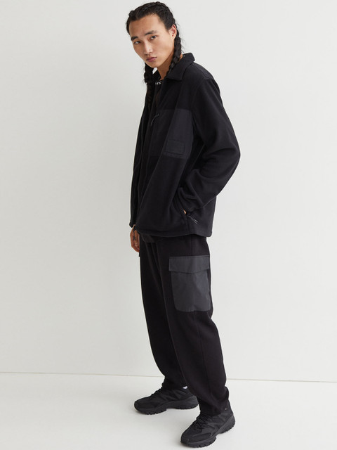 

H&M Men Black Solid Regular Fit Shirt Jacket
