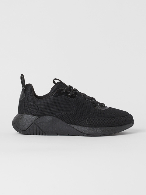 

H&M Men Black Solid Mesh Trainers