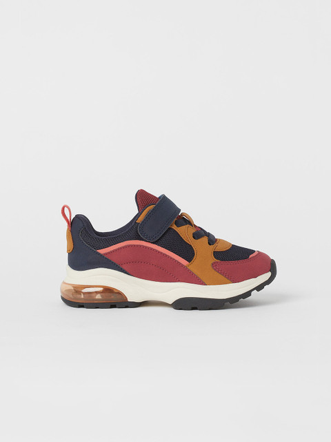 

H&M Girls Navy Blue & Red Colourblocked Trainers