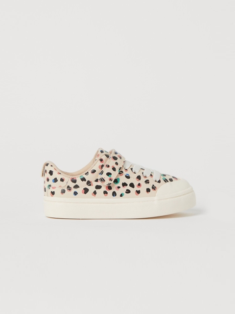 

H&M Girls Beige & Black Animal Print Trainers