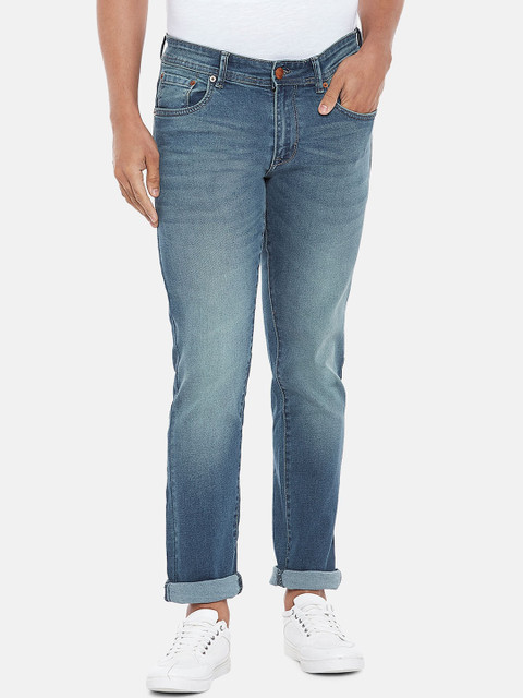 

People Men Blue Slim Fit Light Fade Jeans